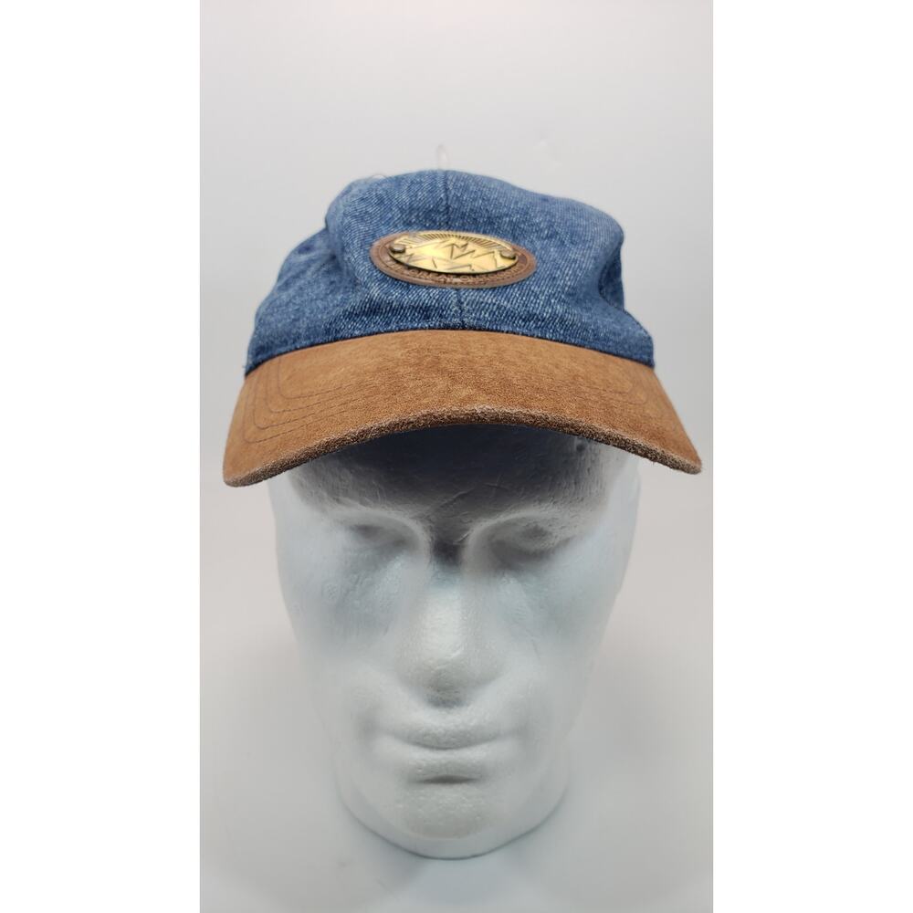 Vintage 90s Denver Colorado Denim Jean Strapback Hat Baseball Cap
